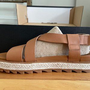 Sorel, Roaming Criss Cross Sandal Jute, Camel Brown, Size 7, Brand New!